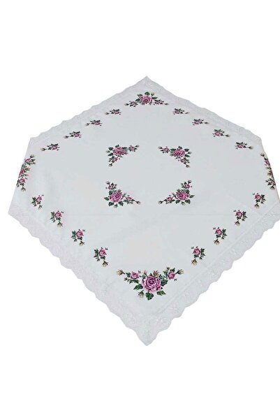 Çeyiz Diyarı Cross Stitch Printed Laced Fiskos Lilac