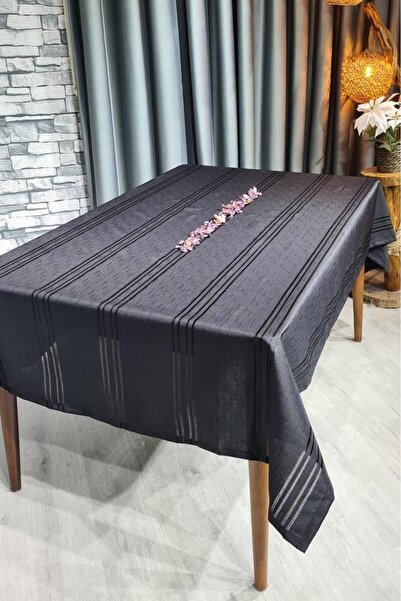 Çeyiz Diyarı مفرش طاولة كورففر خالي من الشوائب 155x220 أسود