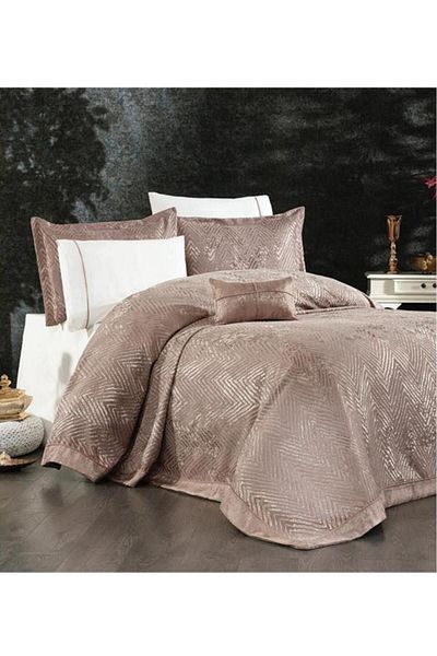 Çeyiz Diyarı Комплект Asu от 7 части Mink Silk Velvet Chenille Pique Set