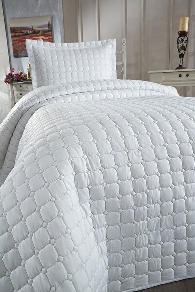 Çeyiz Diyarı Estiva Tek Kişilik Yatak Örtüsü Krem