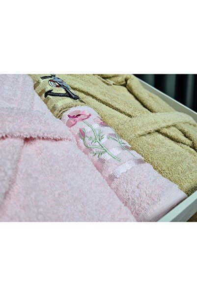 Çeyiz Diyarı Προίκα Οικογενειακό Σετ Μπουρνούζι 4 τεμαχίων σε σκόνη Cappucino