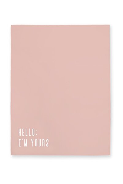 House Of Pack Renkli Kargo Poşeti - 25x35 Cm - Pembe - 100 Adet - 'hello I'm Yours' Baskılı