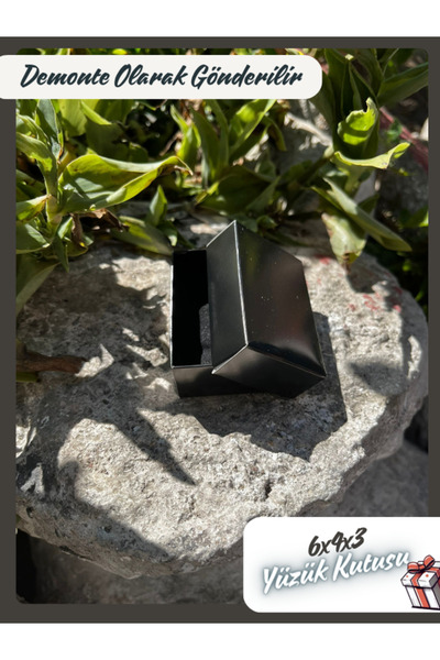 Fatih Kutu 6x4x3 - Siyah Renk Süngerli Takı Kutusu [ Demonte 50 Adet]