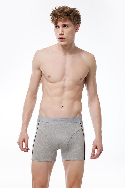Malabadi Ανδρικό γκρι Piping Modal Boxer 017
