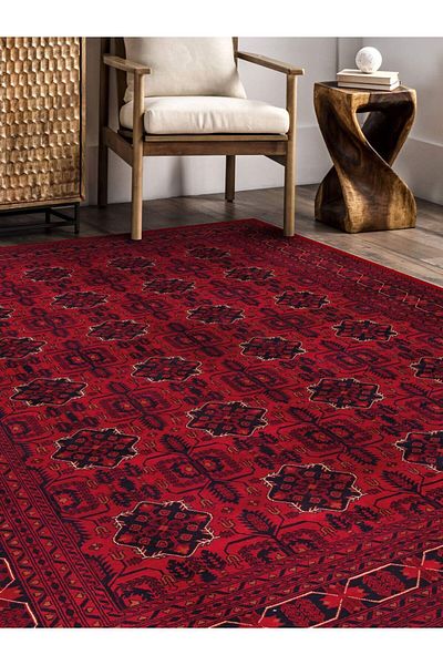 MSCSTORE m0store1 Colorful Vintage Cotton Carpet in Retro Style