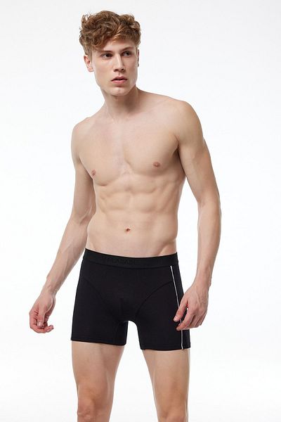 Malabadi Ανδρικό Black Piping Modal Boxer 017