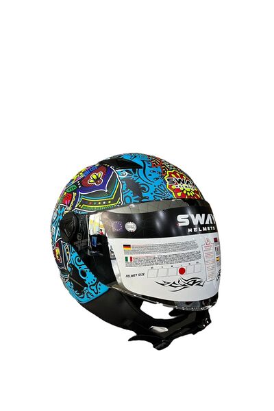 Sway TEZ MOTOR AÇIK MOTOSİKLET KASKI SWAY 765 GÜNEŞ GÖZLÜKLÜ