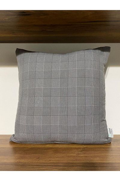 KIRLENTİM JACQUARD Υφαντό Γκρι Καρό Μοτίβο - Θήκη Kilient