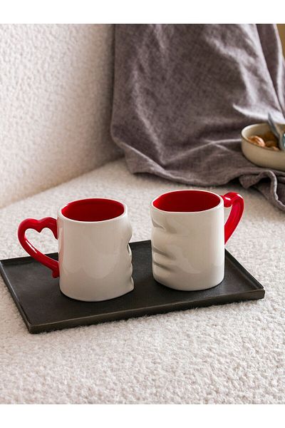 LC Waikiki LCW HOME 450 Ml Ceramic Mug - Set of 2 Printed