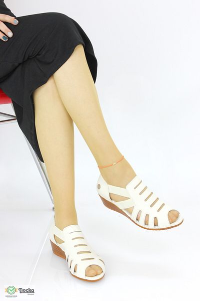 Mammamia Γυναικεία σανδάλια από γνήσιο δέρμα - Wedge Heel, M25/YA-MANSİ