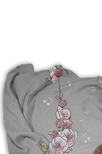 Bebişim Halı Princess Fairy Patterned Single Pique (With Pillow Case)