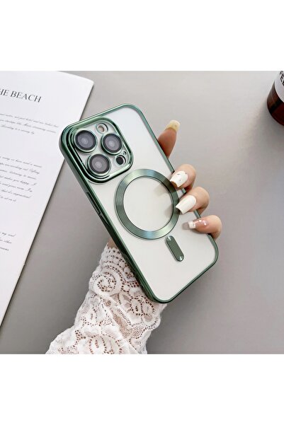 halkhouse iPhone 12 Pro Kılıf Kamera Lens Korumalı Magsafe Şarj Özellikli Dem...