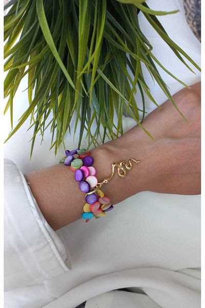 ZeynDesign Natural Coral Snake Bracelet - Stylish and Comfortable