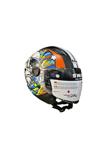 Sway TEZ MOTOR AÇIK MOTOSİKLET KASKI SWAY 765 GÜNEŞ GÖZLÜKLÜ