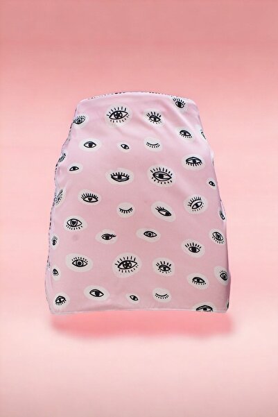 pistore Κοντό σατέν Pareo με μοτίβο ροζ ματιών που δεν δείχνει εσωτερικά Γυναικείο φόρεμα παραλίας Νέα σεζόν