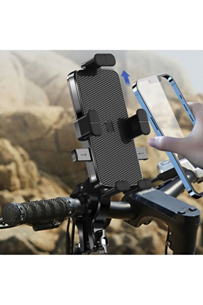 Bowie Darbe emici telefon tutucu motor bisiklet scooter bisiklet için 360 dön...