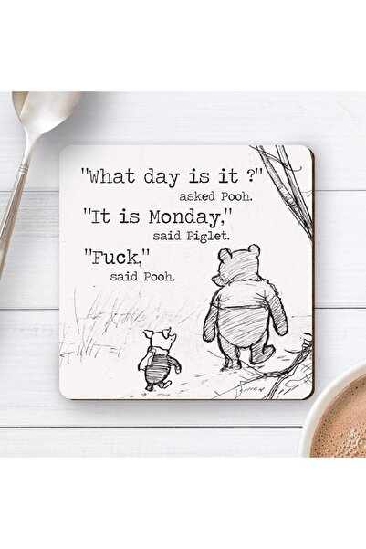 Major Selection Winnie The Pooh 6 pcs Sarcastic Funny Monday Friend Gift Wood...