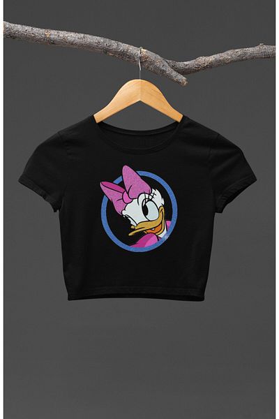 Fuddy Moda Top crop cu dungi cu imprimeu Daisy Duck pentru fetiță