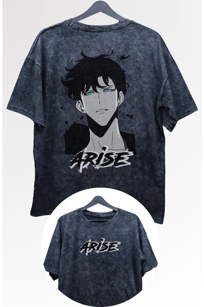 Fuddy Moda تي شيرت Arise Anime للجنسين كبير الحجم - تي شيرت عتيق بطبعة خلفية وقابل للغسل