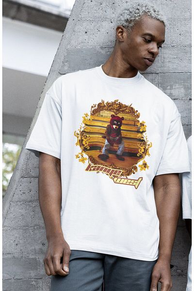 Fuddy Moda Kanye West - Μπλουζάκι με στάμπα Unisex Oversize The College Dropout