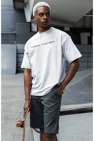 Fuddy Moda Tricou unisex supradimensionat cu imprimeu Porsche