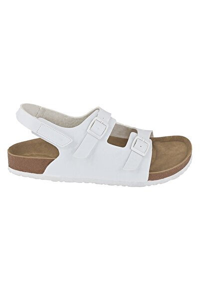 JustBow Λευκά Unisex Ορθοπεδικά Flat σανδάλια