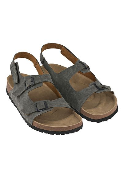 JustBow Ορθοπεδικά Unisex Χακί Σανδάλια - Flat Design