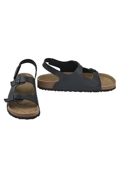 JustBow Unisex Ορθοπεδικά Μαύρα Σανδάλια