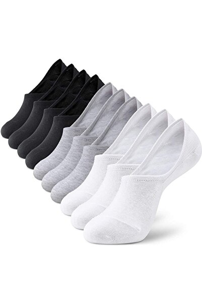 Meguca Socks جوارب رياضية غير مرئية من القطن للجنسين، مجموعة من 10 ألوان مختلطة