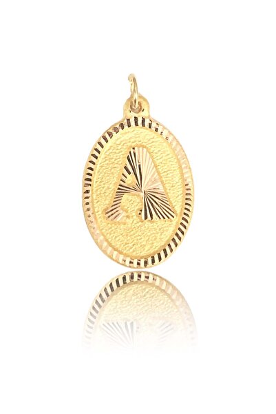 Nezihhan 0.25 Gram 14 Ayar Oval Harf Kolye Ucu