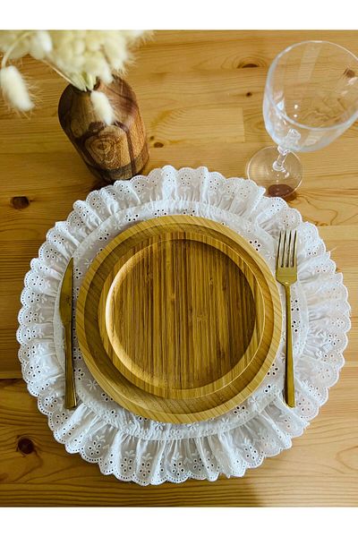 eyma home Scallop 6 Pieces 40 cm Frilly Plate