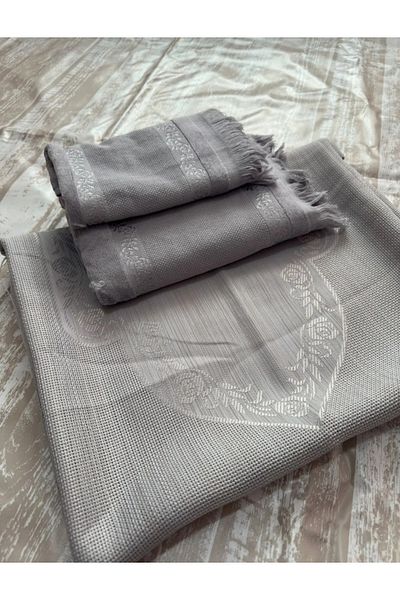 HMZ ETAMIN Embroidery - Prayer Rug Bundle and Towel 4-Piece Set Full Set