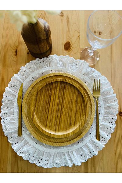 eyma home Scallop 6 Pieces 40 cm Frilly Plate