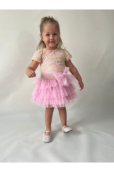 LE MERY Pink Sequin Dress Design