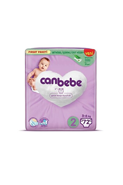 Canbebe Bebek Bezi 2 Beden Mini 72li Fırsat Paketi