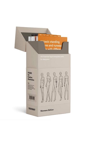 Kolektif Kitap 100 Pose Cards: Women's Figure Templets - Fashion Illustration - Fashionable