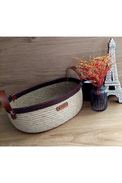HandmadeSNM Coș decorativ și multifuncțional lucrat manual