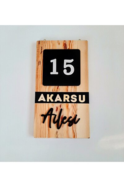 EL YAPIMI PSAcraft Ev Hediyesi Kapı Numarası Kişiye İsme Özel 13 X 26 cm