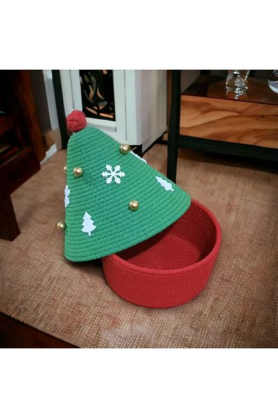 HandmadeSNM New Year's Decorative Souvenir Basket - Candy and Chocolate