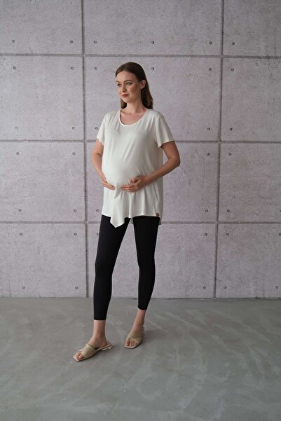 sares Γυναικείο λευκό μπλουζάκι εγκυμοσύνης