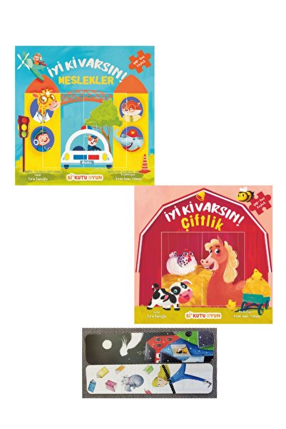 Timaş Çocuk 0-5-yaş-bi-kutu-oyun-iyiki-varsın-meslekler-çiftlik-yap-boz(2KİTAP)