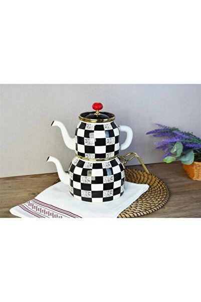 Genel Markalar Paçi Kuğu Damalı Çaydanlık 0.8-1.5 Litre