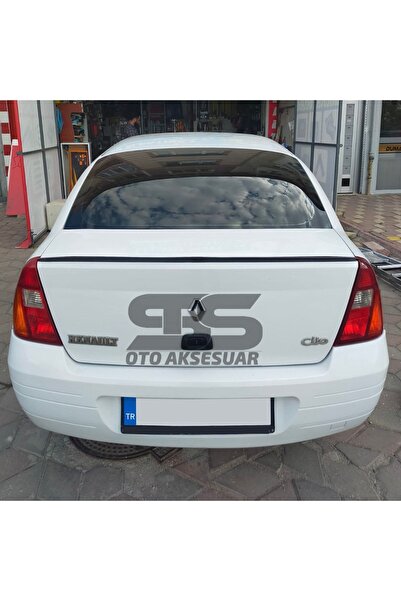 STS Oto Aksesuar Renault Clio 2 Bagaj Üstü Slim Spoiler Parlak Siyah Piano Bl...