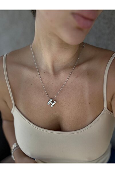 Venüs Accessory H Harfli Çelik Kolye