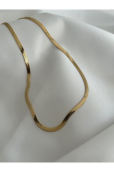 Emilia Accessory Short Gold Steel Italian Paste Necklace