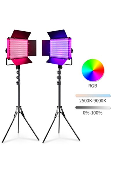 Deyatech 50W RGB LED Video işığı stüdyo işıkları fotoğraf işıkları Video konf...