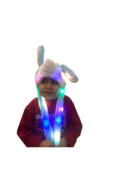 Uymaz Ticaret HAREKETLİ OYNAR KULAK SEVİMLİ KÖPEK PELUŞ ŞAPKA IŞIKLI