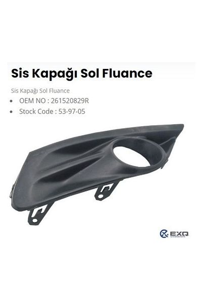 EXQ Fluence261520892R SOT - SIS FAR Frame Cover, Left Paintable Type
