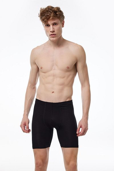 Malabadi Ανδρικό Modal Boxer 3 Pack - Γκρι, Λευκό, Μαύρο, Μακρύ πόδι 3m018