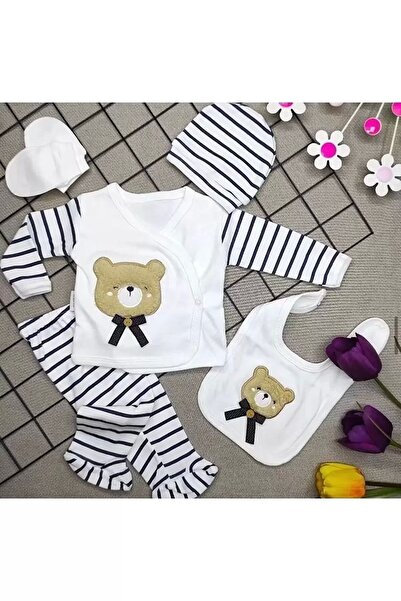 Genel Markalar Süzene Ayıcık Lüks Yeni Doğan Hastane Çıkış Zıbın Seti (Kutulu)